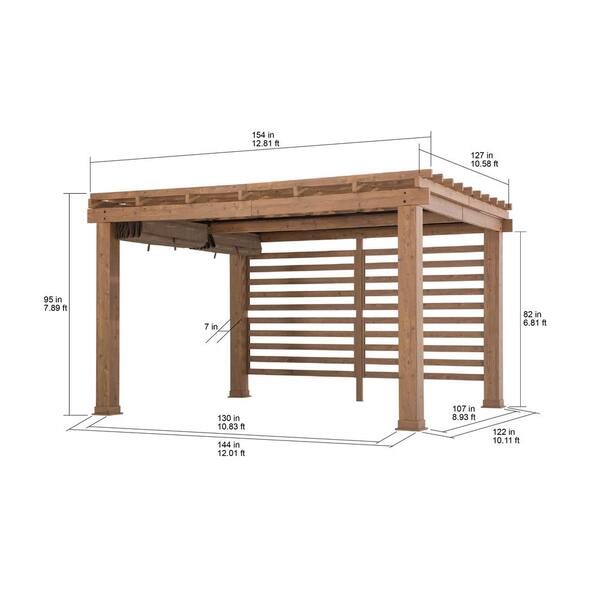 Sunjoy 13.5' x 11.5' Kenwood Aluminum Pergola