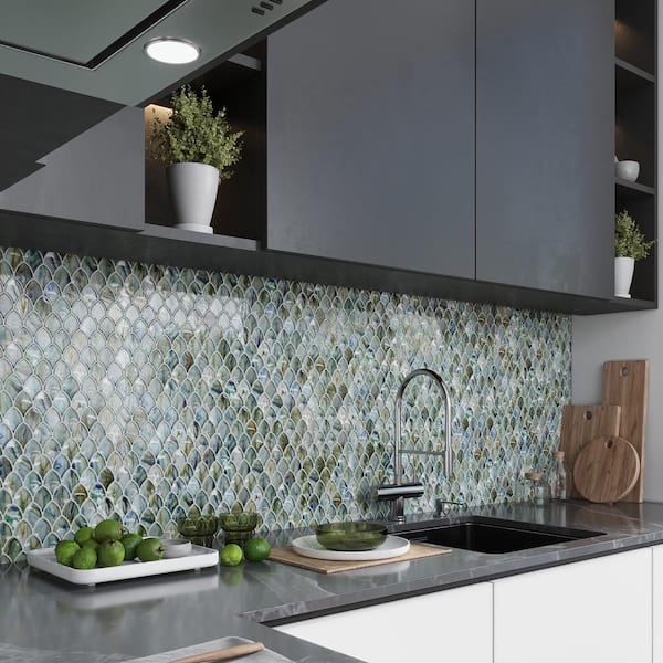 Apollo Tile (Sample) Majeste Silver 4-in x 4-in Honed Glass Diamond Floor and Wall Tile