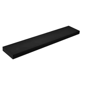 47.25 in. W x 9.25 in. D Black Floating Decorative Wall Shelf