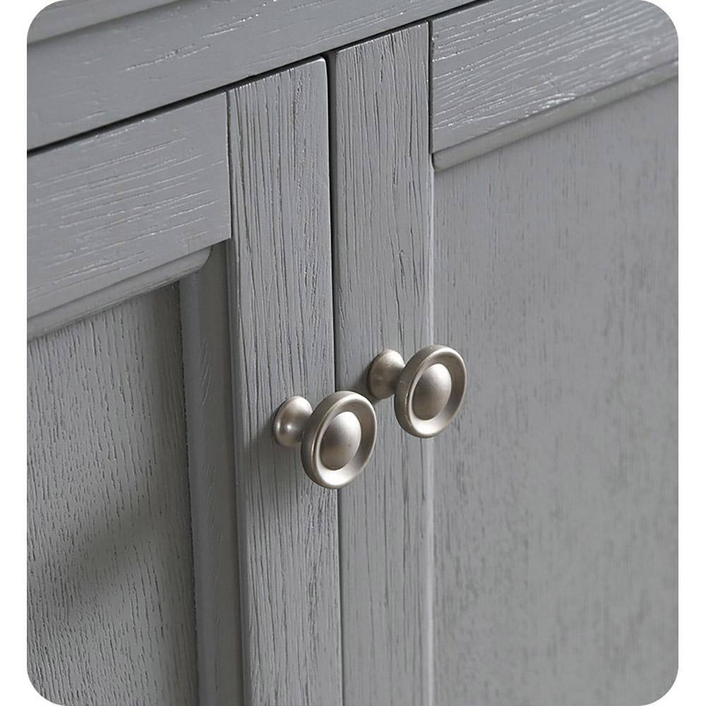Gray Double Freestanding Wood Bathroom Vanity Cabinet