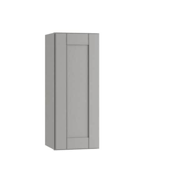 Arlington Veiled Gray Plywood Shaker Stock Assembled Wall Kitchen Cabinet Soft Close 15 in W x 12 in D x 36 in H
