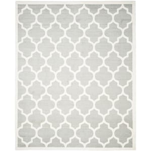 Amherst Light Gray/Beige 8 ft. x 10 ft. Geometric Trellis Area Rug