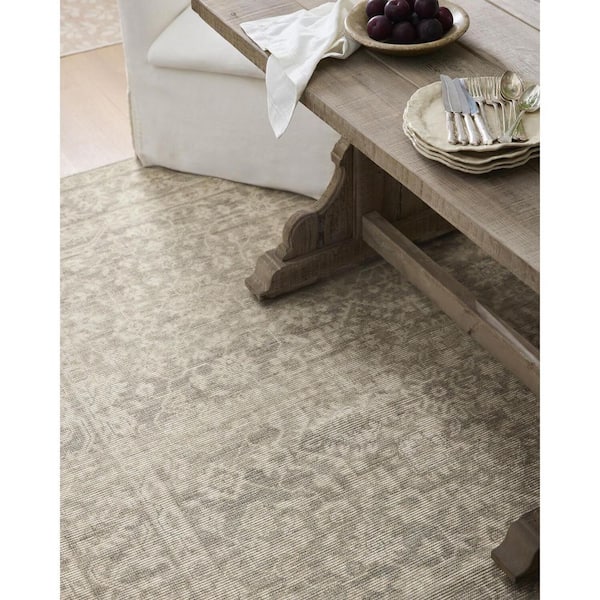 Nabela Noor Home Maan Grey Traditional 6 ft. x 9 ft. Machine Woven Area Rug