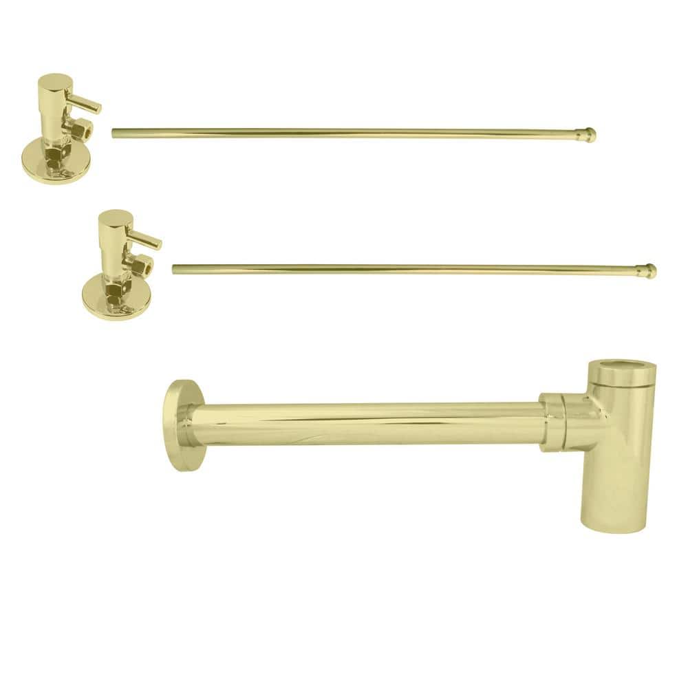 1-1/4 in. x 1-1/4 in. Brass Round Trap Lavatory Supply Kit Polished Brass price history on PriceWatchPro