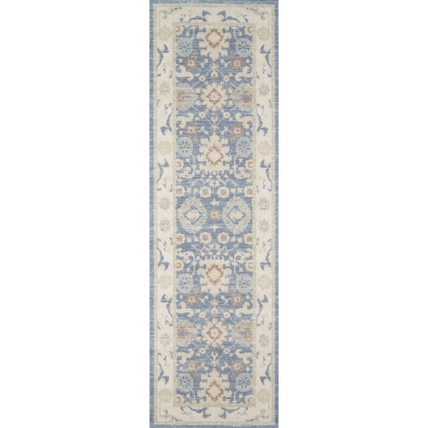 Anatolia ANA-7 Light Blue 2 ft. x 8 ft. Runner Rug