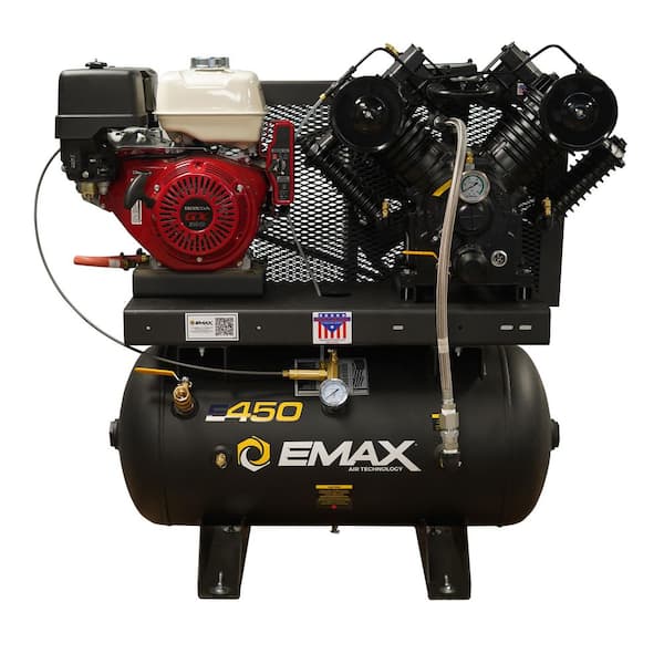 Industrial E450 Series 30 Gal. 175 PSI 13HP V4 31CFM 2-Stage Stationary Honda Driven Air Compressor