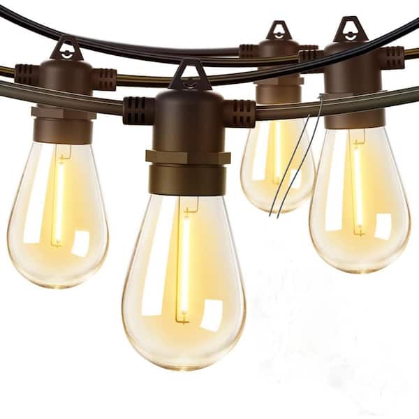 50 ft. LED Outdoor String Lights with Edison Shatterproof Bulbs
