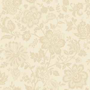 Floral Trail Gold Vinyl Strippable Roll (Covers 56 sq. ft.)