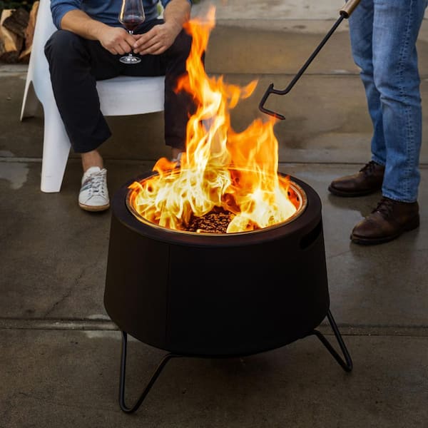 20 in. Smokeless Wood Burning Social Fire Pit with Removable Ash Pan and Weather Resistant Cover