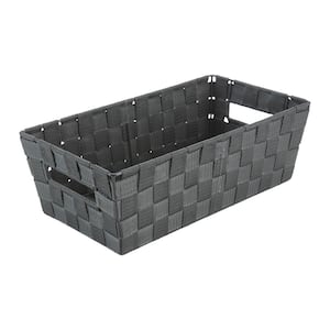 4.72 in. H x 7.68 in. W x 14.57 in. D Gray Fabric Cube Storage Bin