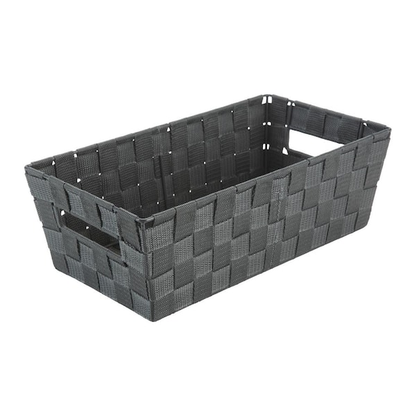 4.72 in. H x 7.68 in. W x 14.57 in. D Gray Fabric Cube Storage Bin