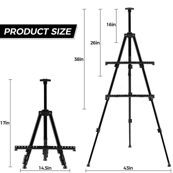 Aoibox Adjustable Aluminum Easel Stand for Painting Display