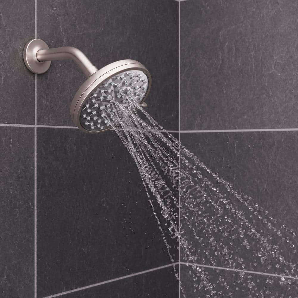HydroFuse Brushed Nickel 6-Function Wall Mounted Shower Head