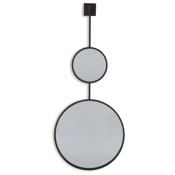 Signature DESIGN BY ASHLEY Brewer 18 in. W x 42 in. H Irregular Metal Black Framed Accent Mirror