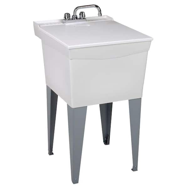 Utilatub Laundry Tub Top Cover Counter Space Molded Top White Surface 20 x 20 in 