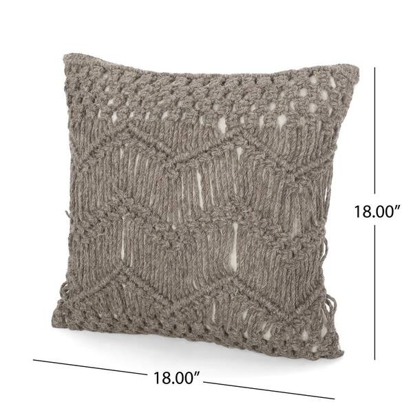 macrame throw pillow
