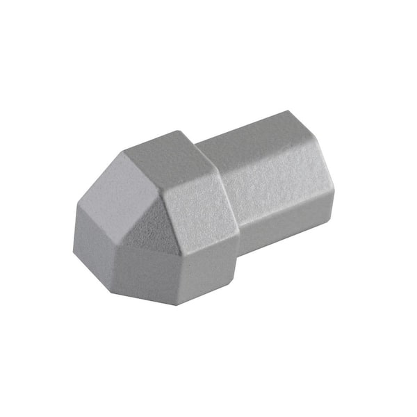 DURAL Duraplus Diamond 3/8 in. Diamond Cross-Section Edge Ext Crnr Alum Pwdr Ctd Concrete Gray Molding and Transition Trim