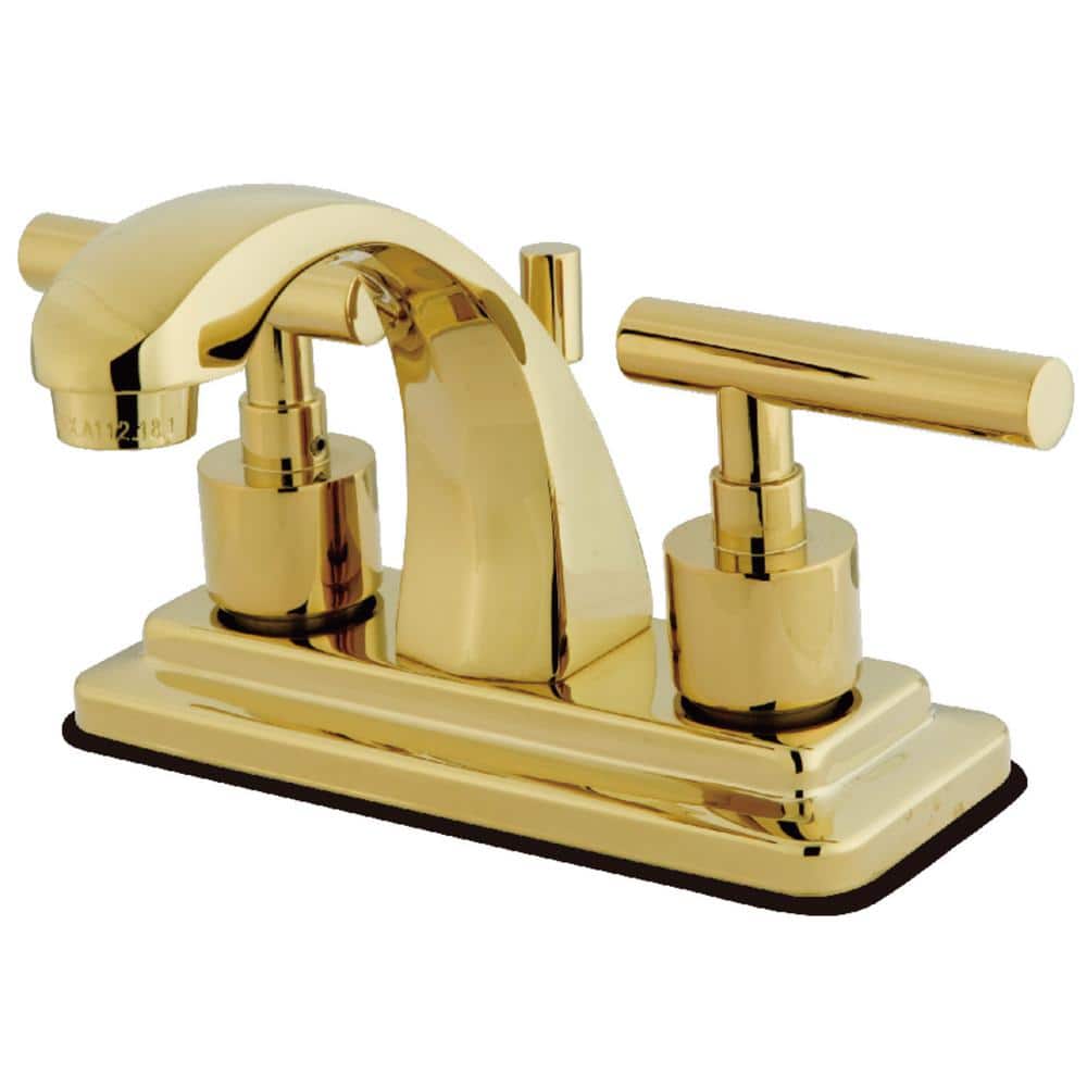Manhattan 4 in. Centerset 2-Handle Bathroom Faucet in Polished Brass price history on PriceWatchPro