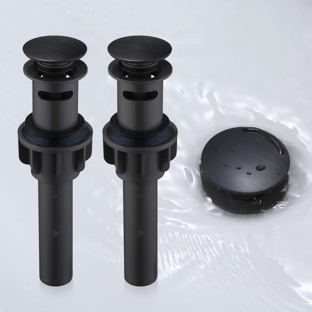 Oil Rubbed Bronze Pop-Up Bathroom Sink Drain Assembly