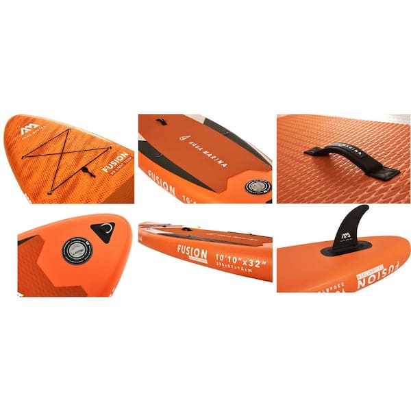 AM AQUA MARINA Fusion Stand-Up BT-21FUP The Safety Paddle All-Around Paddle ft. Inflatable Leash Board, in., And 10 With - 10 Home Depot