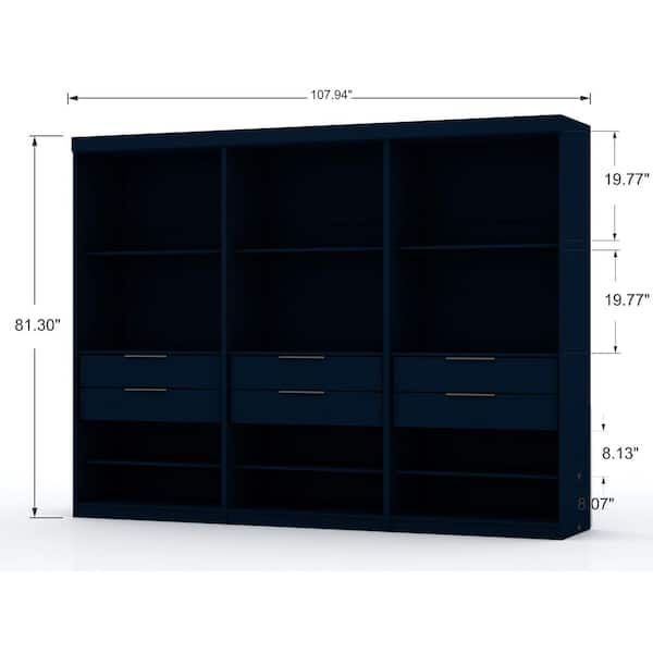 Luxor Ramsey Modern Tatiana Midnight Blue Composite Wood 107.94 in