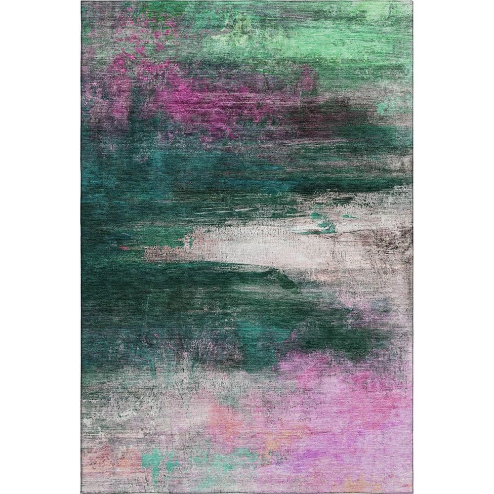 Mayfield Premium Machine Washable Abstract AMF2016 Green 10 ft. x 14 ft. Area Rug price history on PriceWatchPro