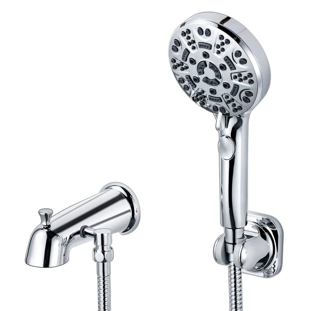 Bath Accessory Set, Tub Spout with Diverter, 8 Settings Handheld Shower in Polished Chrome price history on PriceWatchPro