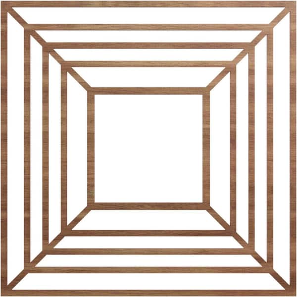 Ekena Millwork 0.375 in. x 24 in. x 24 in. Wood (Walnut) Medallion Moulding