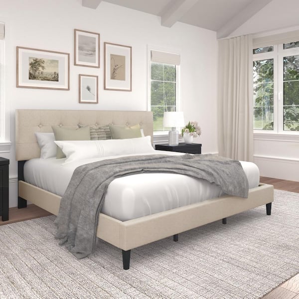 Hillsdale Furniture Mandan Beige King Upholstered Bed