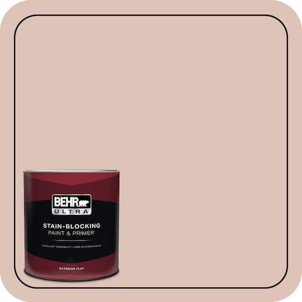 BEHR ULTRA 1 qt. #PPU2-07 Coral Stone Flat Exterior Paint & Primer