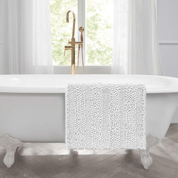 Laura Ashley Astor With TPR Backing 20 in. x 34 in. Off-White