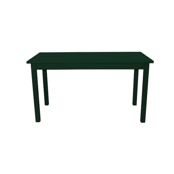 Dark Green Wood 48.00 in. 4 Leg Base Dining Table Seats 4