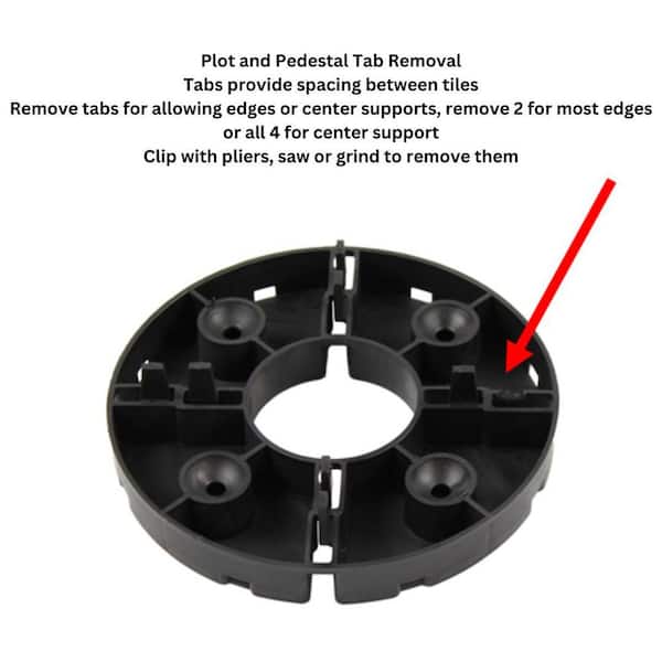 The Tile Doctor 914690-12 Plastic Damper for Adjustable Tile and Paver Pedestal System (12-Pieces/Box)