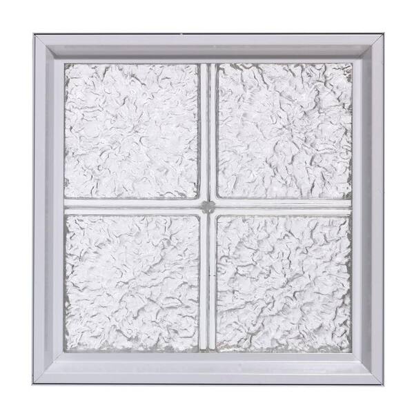 Pittsburgh Corning 16 in. x 72 in. LightWise IceScapes Pattern Aluminum-Clad Glass Block Window