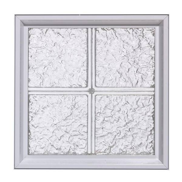 Pittsburgh Corning 24 in. x 24 in. LightWise IceScapes Pattern Aluminum-Clad Glass Block Window