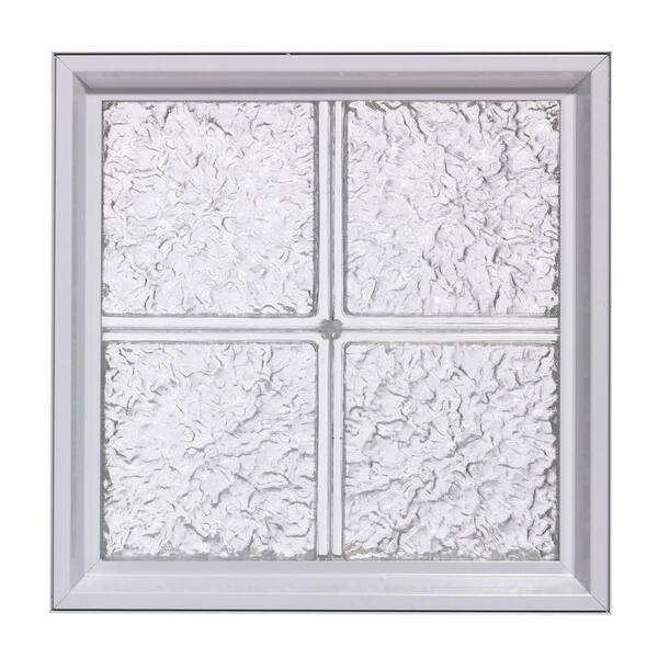 Pittsburgh Corning 32 in. x 72 in. LightWise IceScapes Pattern Aluminum-Clad Glass Block Window