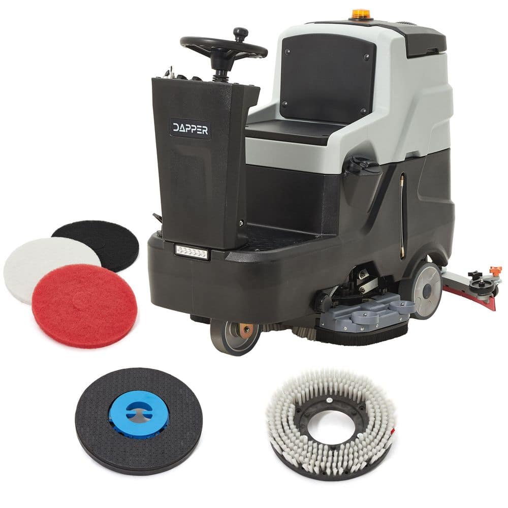 Commercial Cordless Ride-On Hard Floor Cleaner Machine in Gray with 30 in. Brush Width and 39 in. Squeegee price history on PriceWatchPro