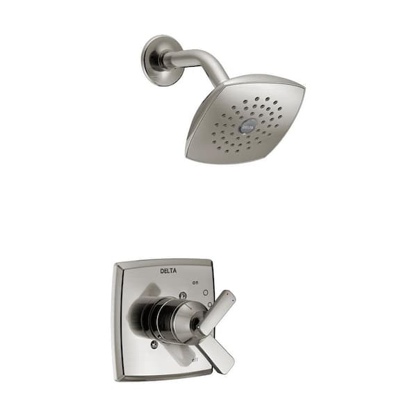Delta Ashlyn 1-Handle Pressure Balance Shower Faucet Trim Kit in Stainless (Valve Not Included)
