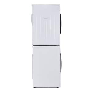 1.9 cu.ft. 110V Washer & 4 cu.ft. 220V Vented Sensor Dryer with Reversible door stackable Washer Dryer Combo in White