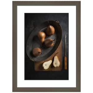 "Pears Still Life" by Diana Popescu 1-Piece Wood Framed Giclee Food Art Print 13 in. x 17 in.