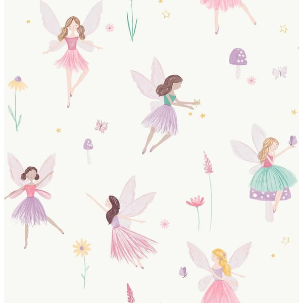 Fairy Friends Pink Enchanting Wallpaper Sample