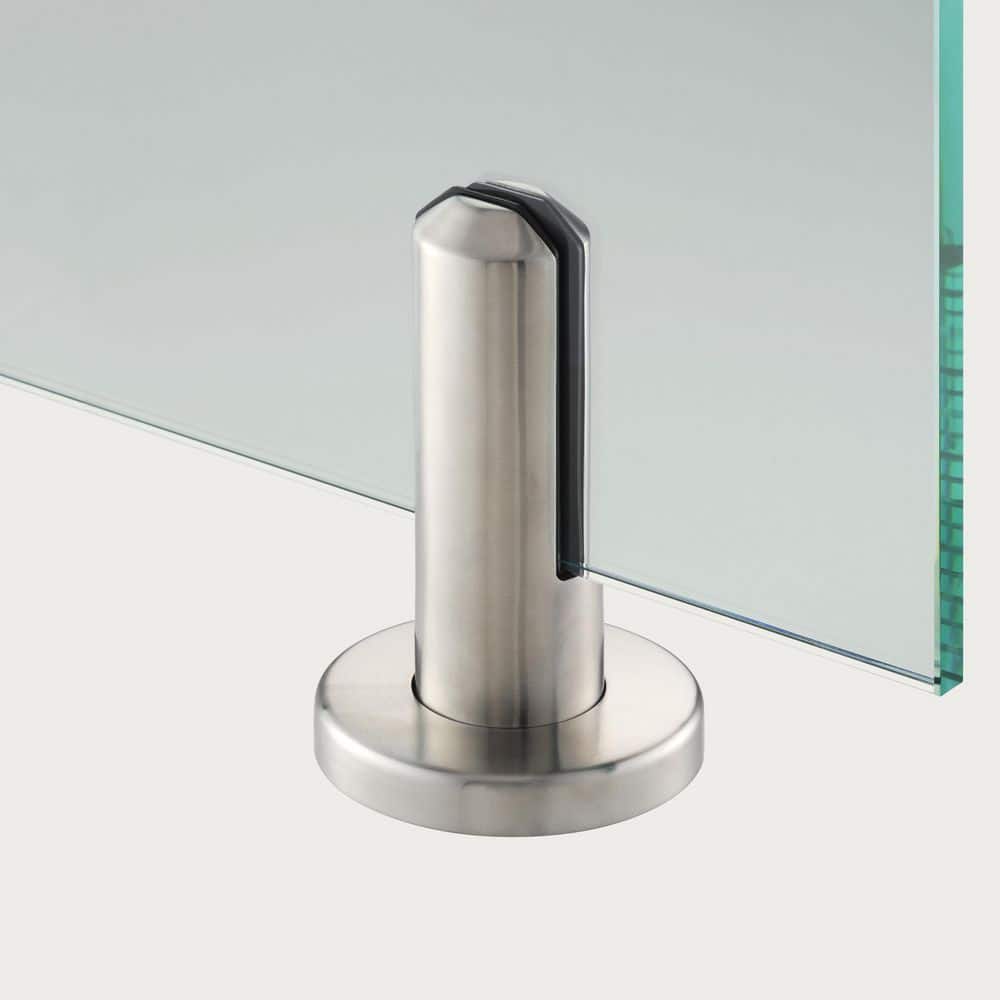 3.8 in. in Diameter x 6.4 in. H Silver Stainless Steel Round Baseplate Glass Railing Spigot for 1/2 in. Glass Thickness price history on PriceWatchPro