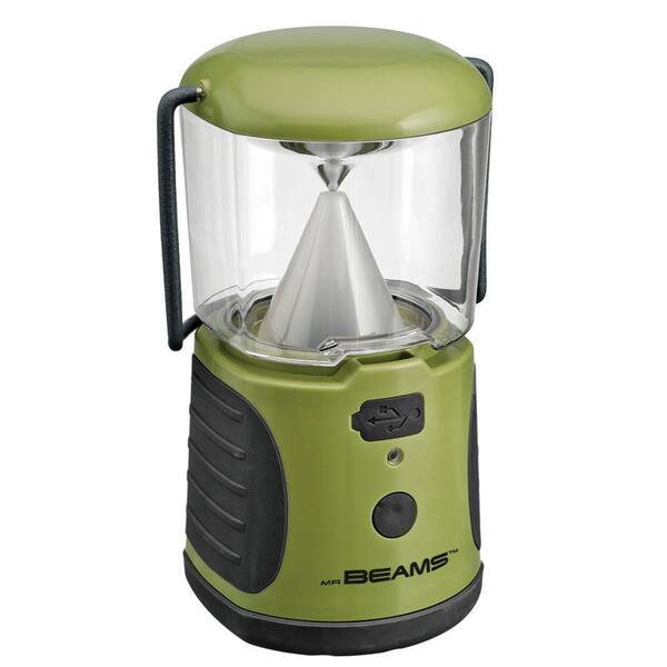 Mr Beams UltraBright Weatherproof LED Lantern with USB Charger, Green