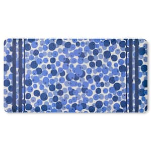 Fresh Blueberries Fruit Kitchen Blue PVC 20 in. x 39 in. Mat