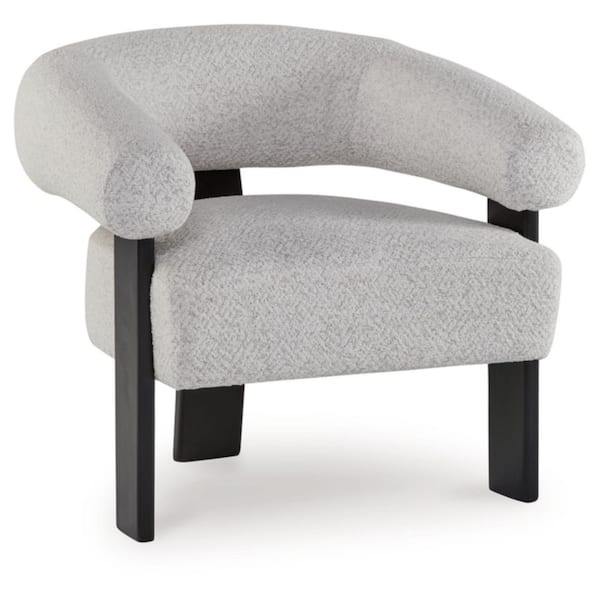 Dultish White Polyester Barrel Chair
