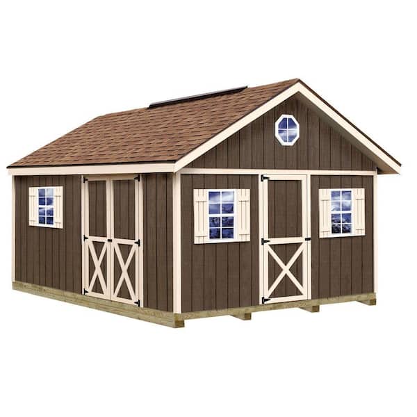 Best Barns Fairview 12 Ft X 16 Ft Wood Storage Shed Kit With Floor Including 4 X 4 Runners Fairview 1216df The Home Depot