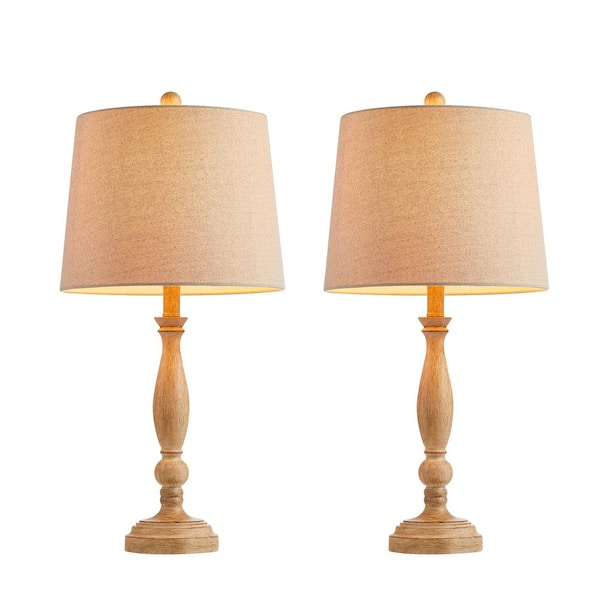 distressed wood table lamp