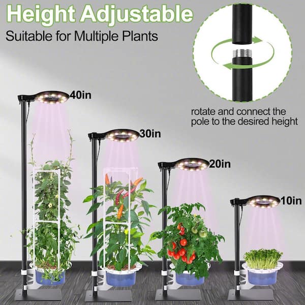 N/A Tall Indoor Plant Hydroponic Growing System w/ LED Grow Light