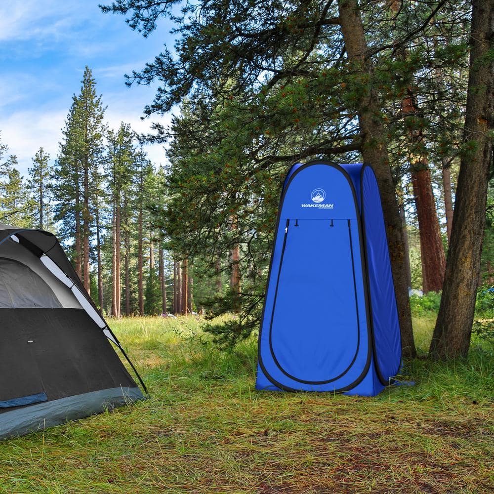 Blue Pop Up Privacy Tent with Carry Bag for Camping