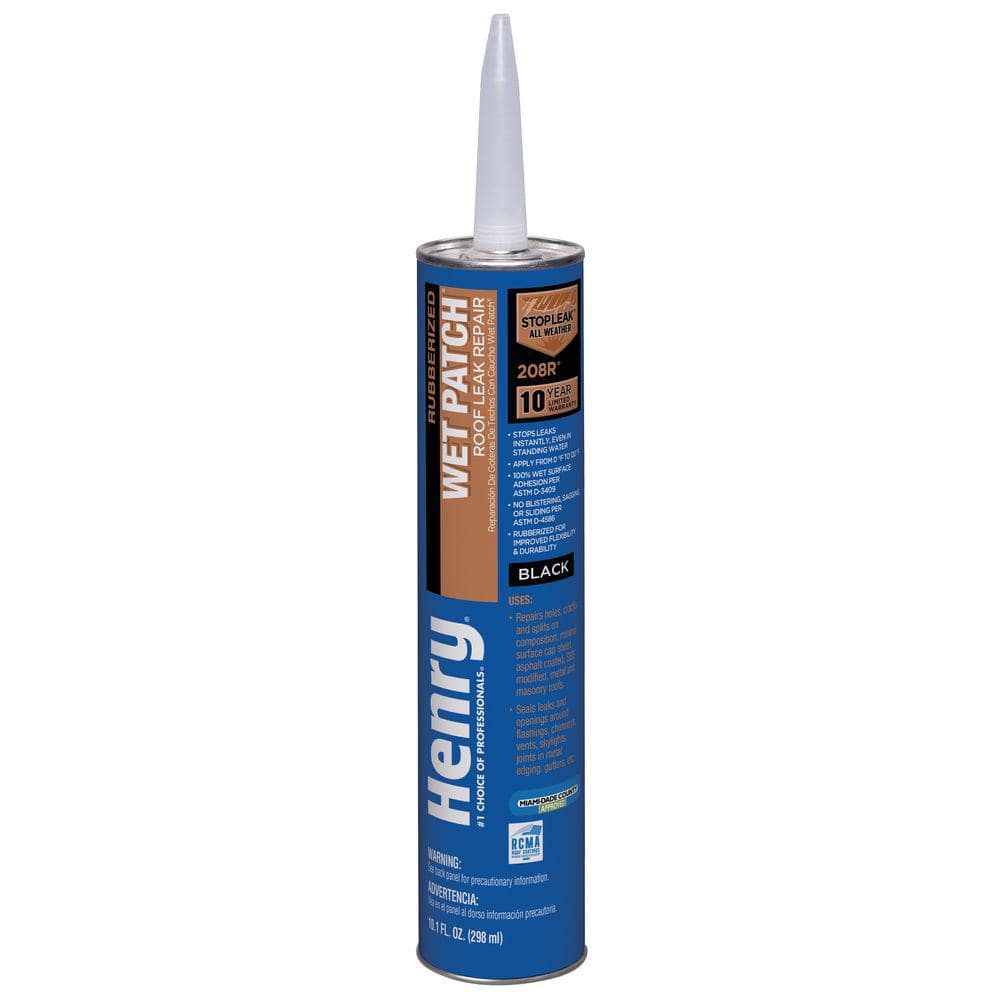 208R Rubberized Wet Patch Black Roof Leak Repair Sealant Caulk 10.1 oz. price history on PriceWatchPro